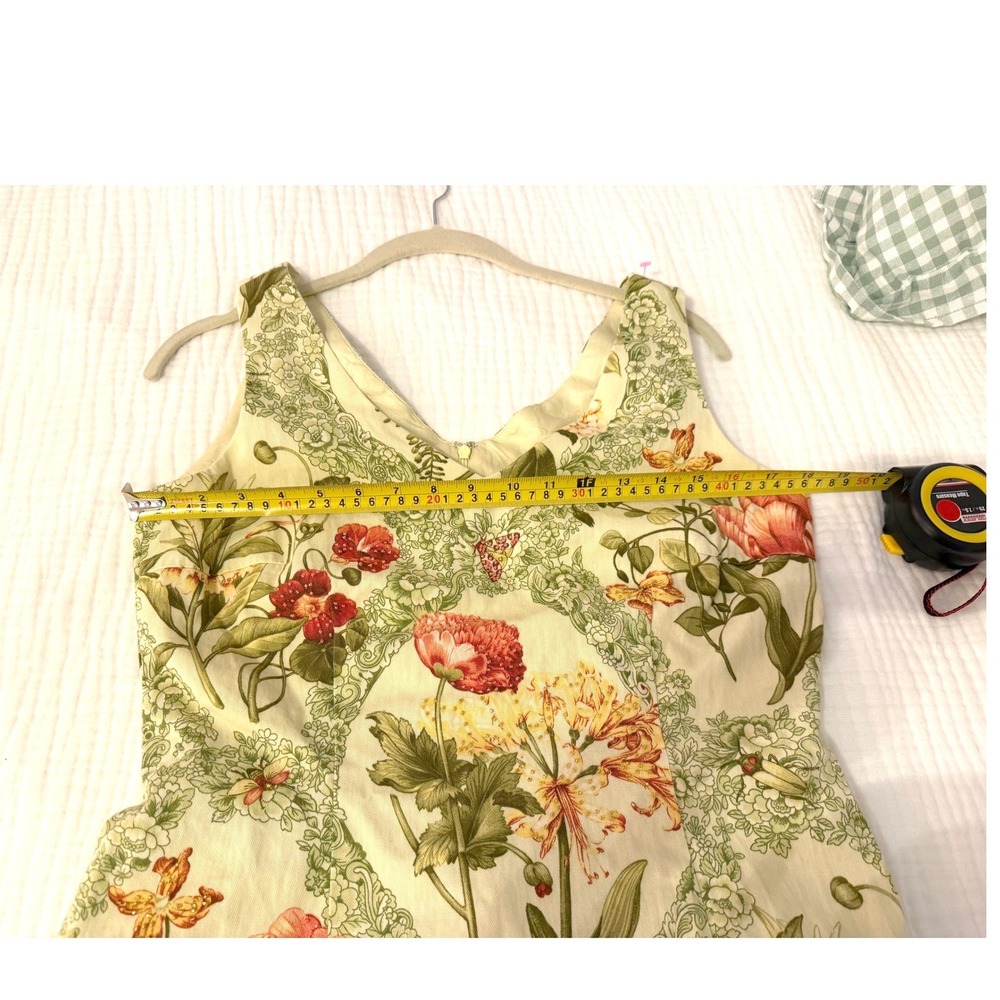 Talbots Floral Botanical V-Neck Sleeveless Shift Dress Size 10 Garden party - Picture 6 of 8